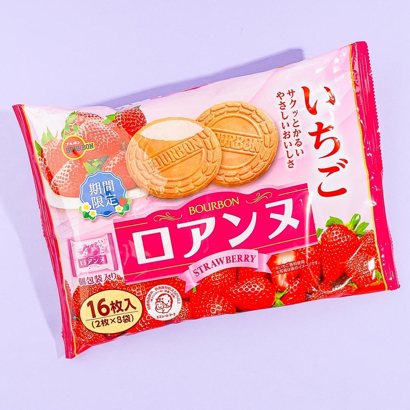 Bourbon Roanne Biscuit Sandwiches - Strawberry