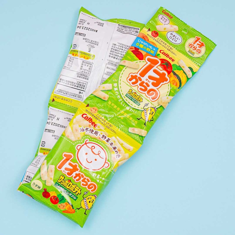 Calbee Sapporo Potato Tsubu-Tsubu Vegetable Snacks Set - 4 pcs