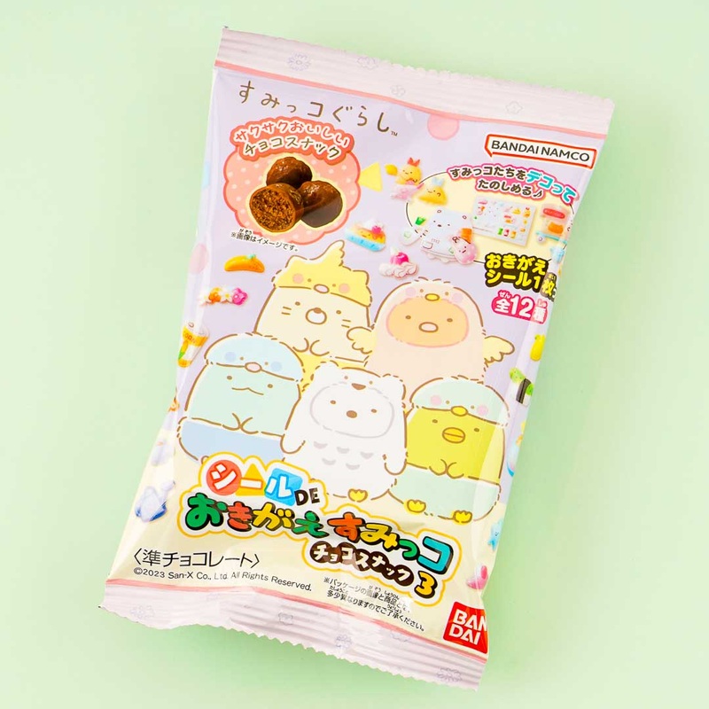 Sumikko Gurashi Choco Corn Snack & Sticker Sheet