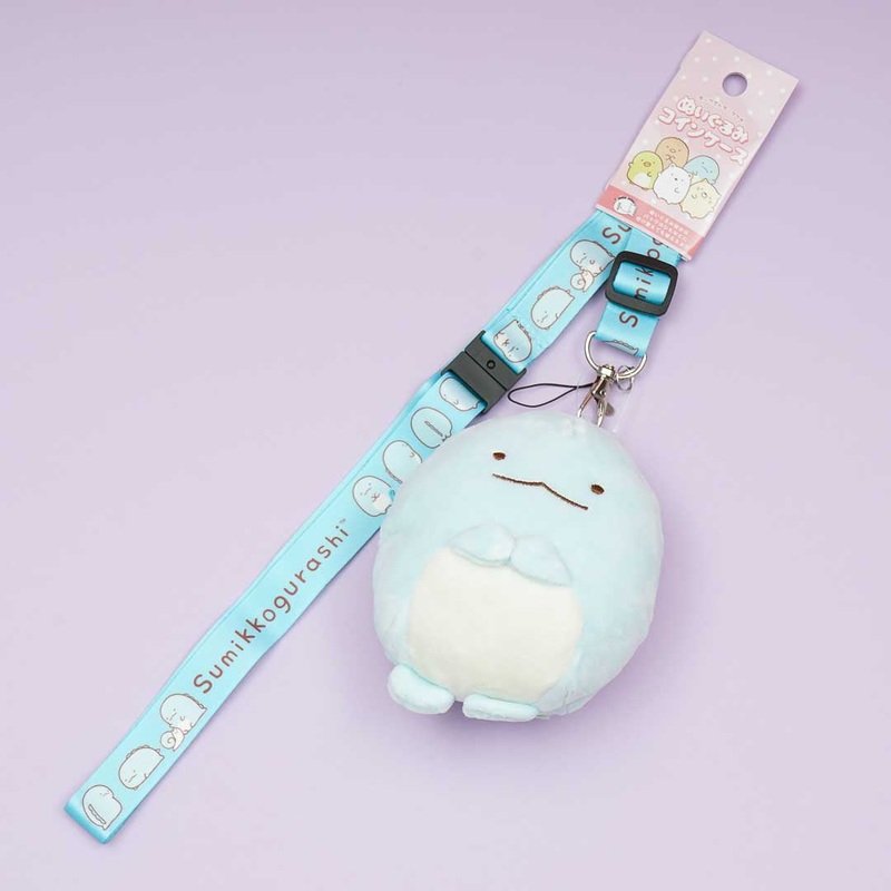 Sumikko Gurashi Fluffy Coin Purse With Neck Strap - Tokage