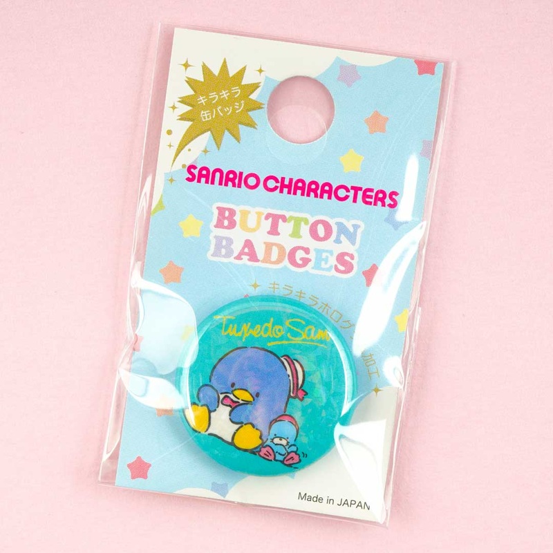 Tuxedosam & Chip Glitter Badge