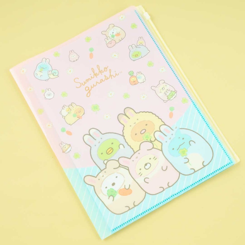 Sumikko Gurashi Bunny Time Double-Page File Folder With Back Pocket