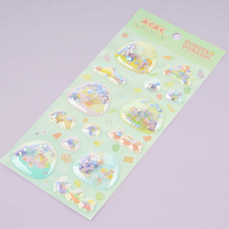 Sumikko Gurashi Puku Puku Air Puffy Stickers - Food Kingdom
