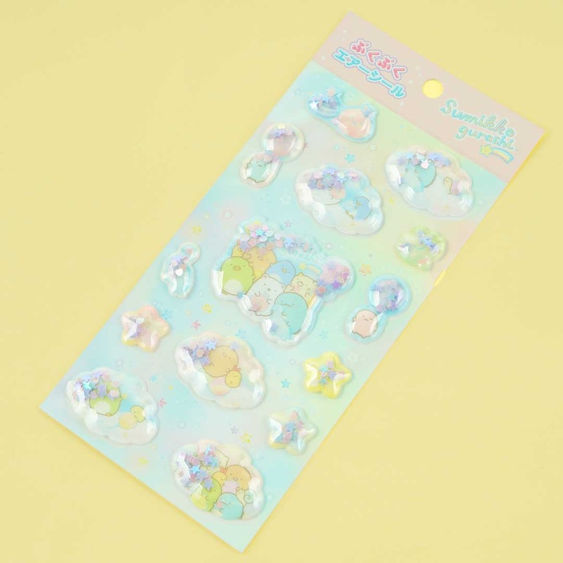 Sumikko Gurashi Puku Puku Air Puffy Stickers - Happy Friends