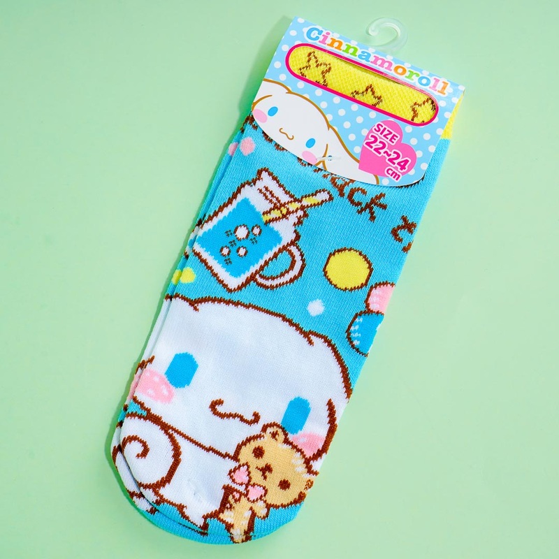 Cinnamoroll Boba Tea Love Jacquard Socks