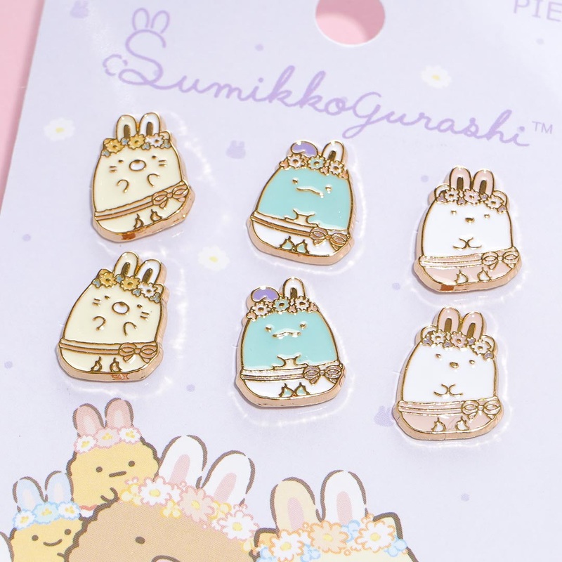 Sumikko Gurashi Flower Bunny Golden Earring Set