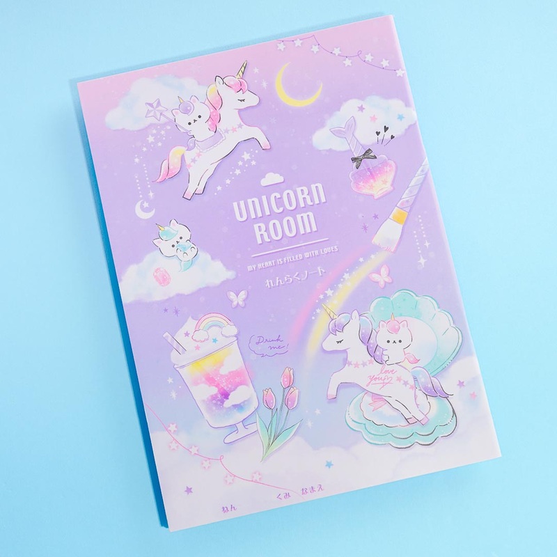 Unicorn Room B5 Contact Notebook