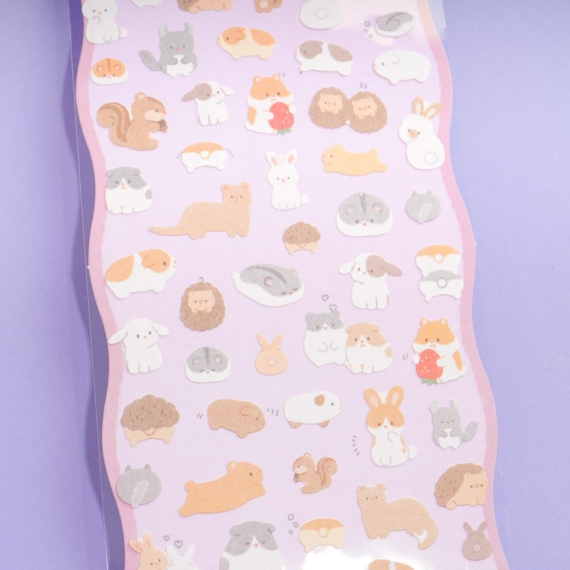 Cheeky Animal Cotton Paper Stickers