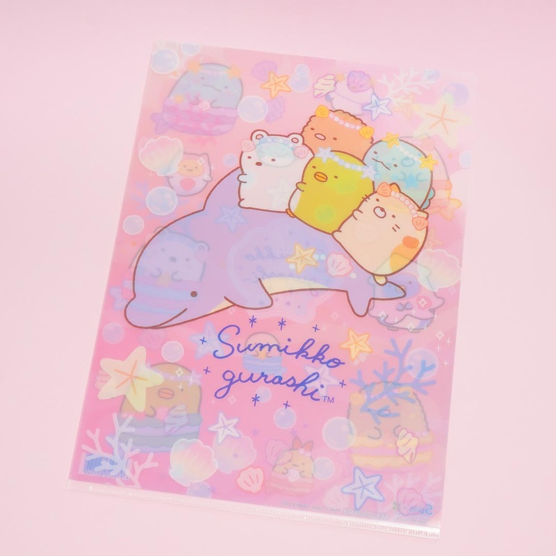 Sumikko Gurashi Dolphin Ride Clear A4 Folder