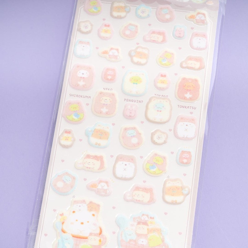 Sumikko Gurashi Kuma Cafe Onesie Hangout Puffy Stickers
