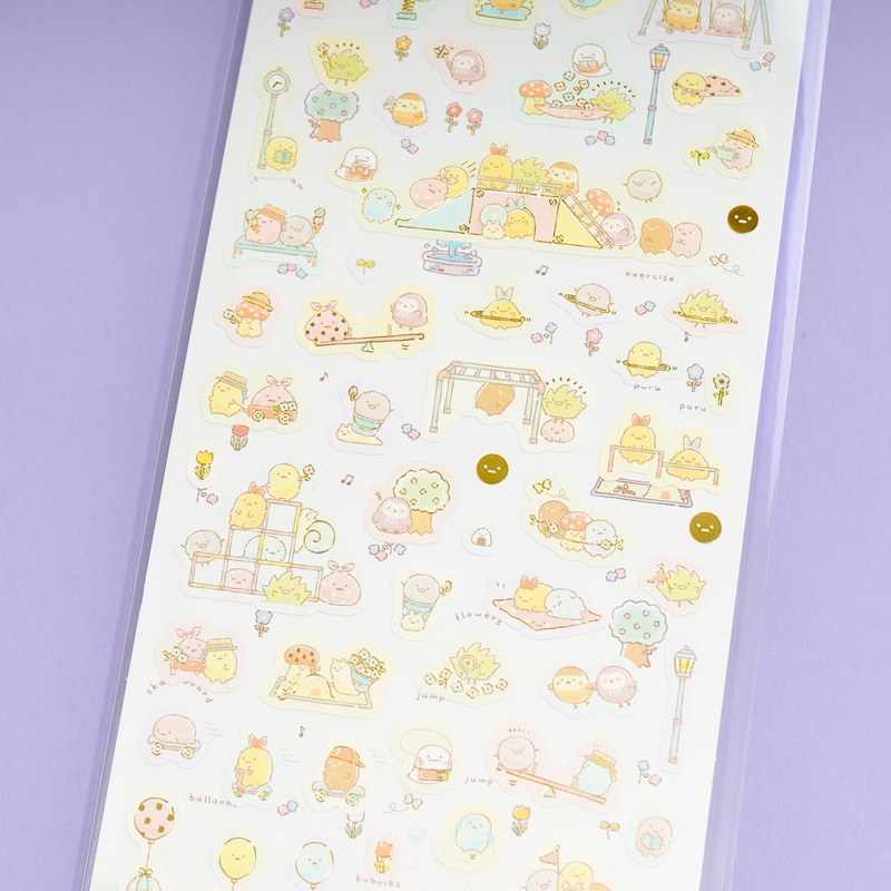 Sumikko Gurashi Playground Fun Mini Clear Seal Stickers