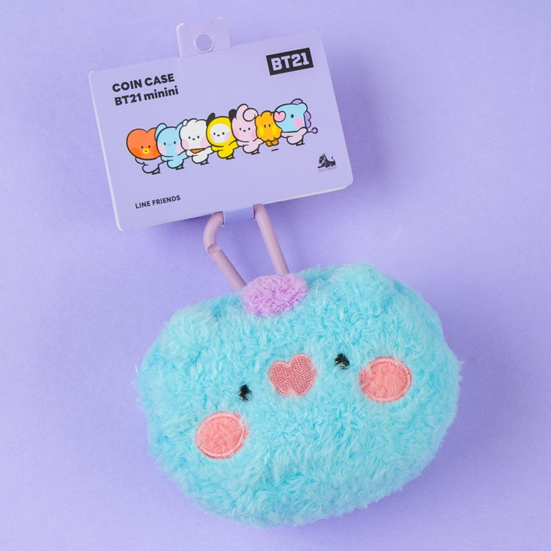 BT21 Fluffy Coin Purse With Carabiner - MANG