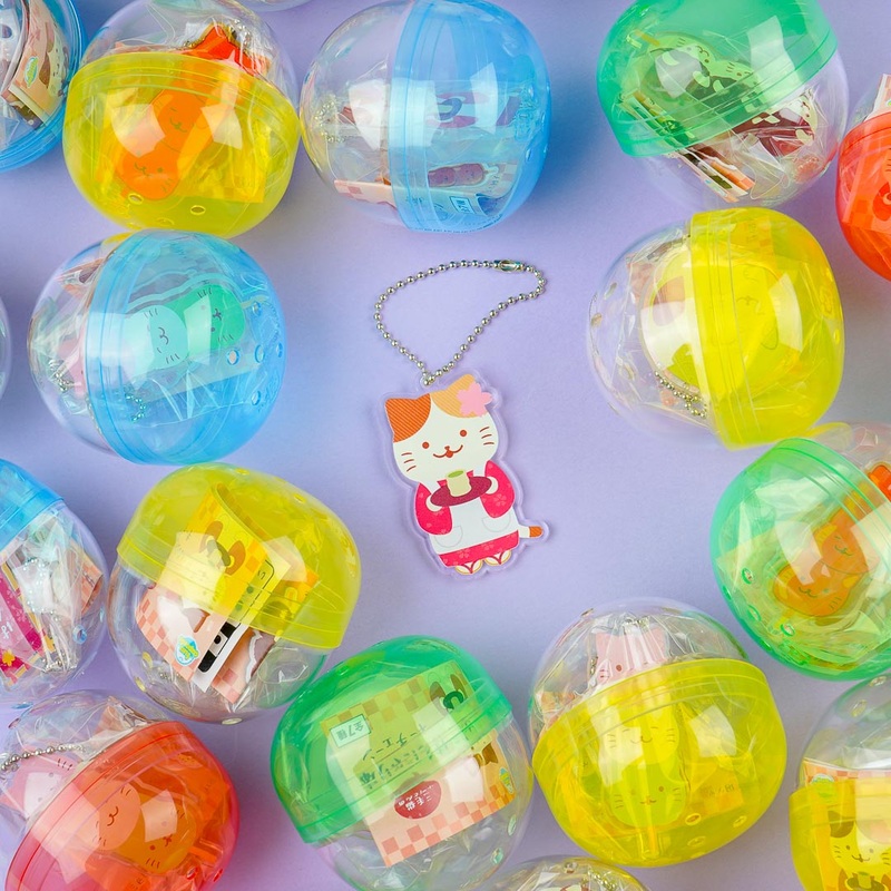 Cat & Traditional Sweets Acrylic Charm Gachapon