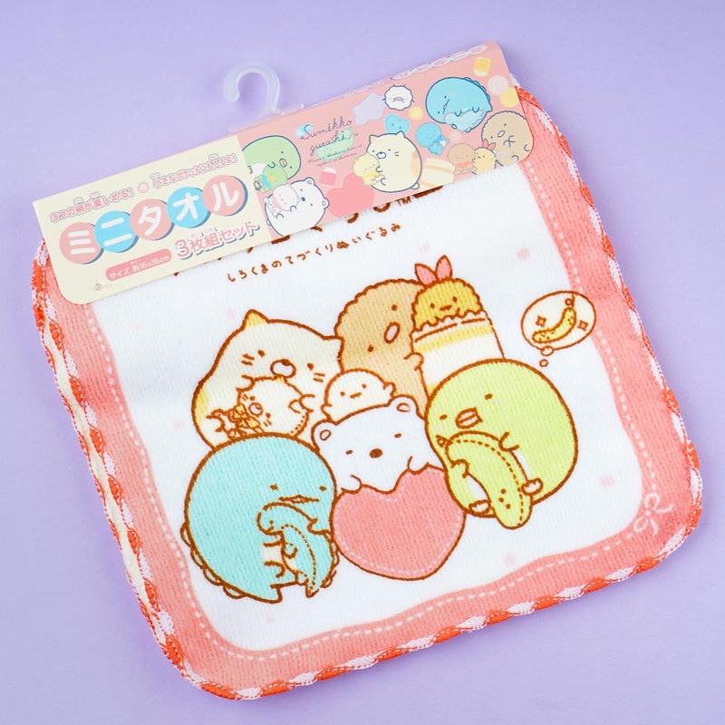 Sumikko Gurashi Plush Toys Mini Towel Set - 3 pcs