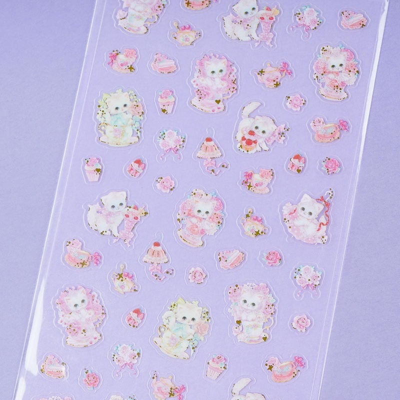 Amenomori Fumika Sweet Neko Clear Seal Stickers
