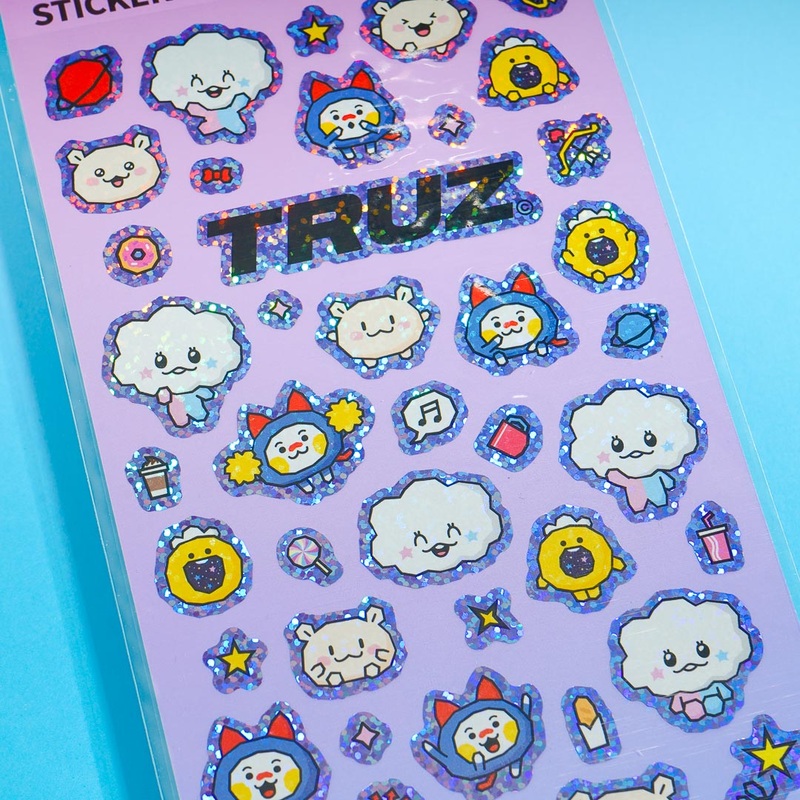 TRUZ Snack With Friends Glitter Stickers