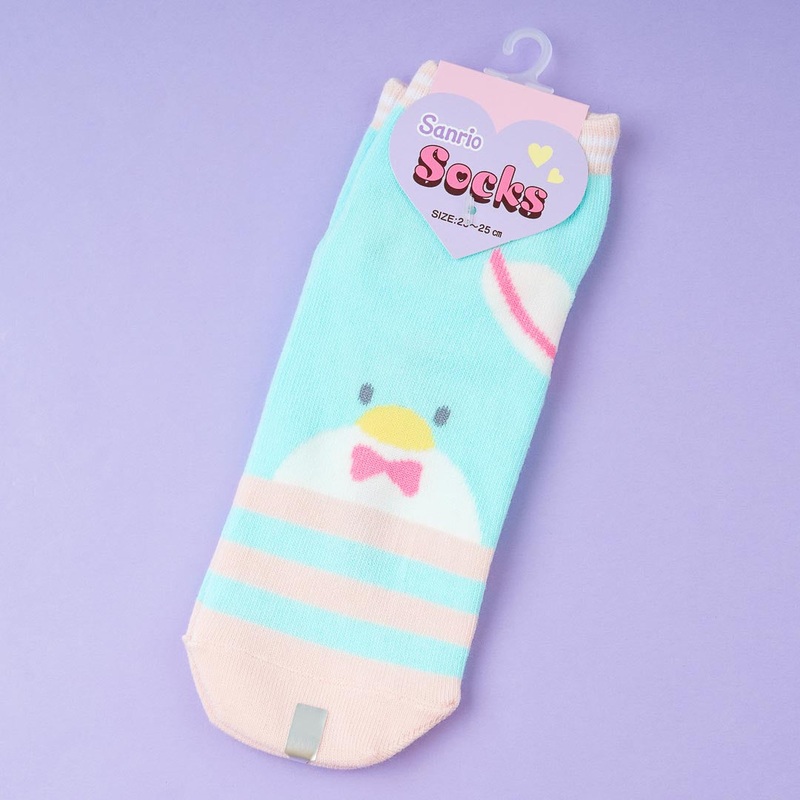 Tuxedosam Peekaboo Striped Ankle Socks