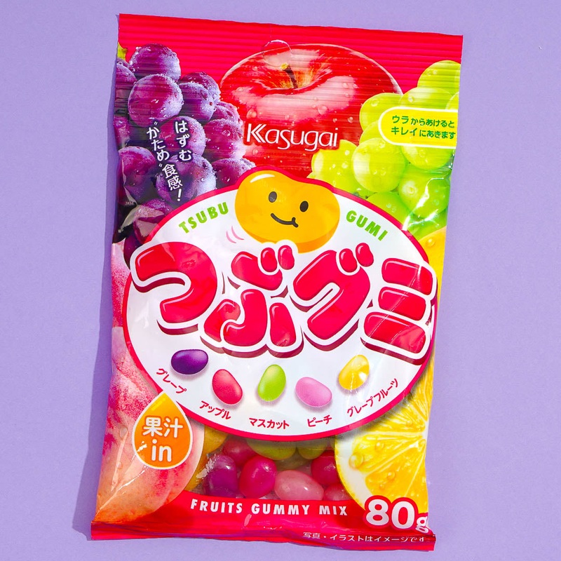 Kasugai Tsubu Gummy Candy - Assorted Fruits