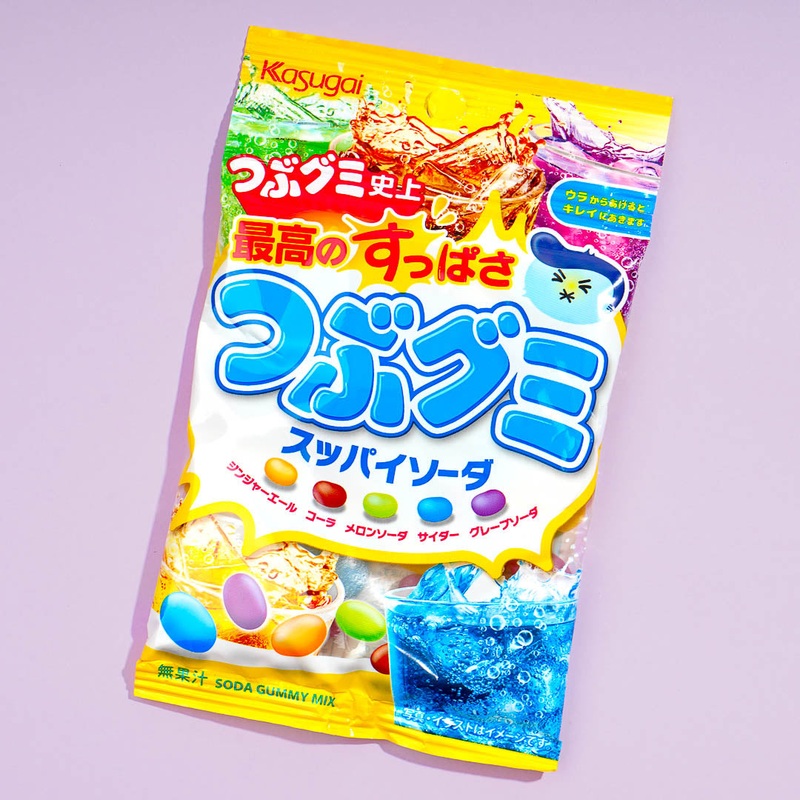 Kasugai Tsubu Gummy Candy - Sour Soda