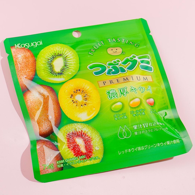 Kasugai Tsubu Premium Gummy Candy - Rich Kiwi