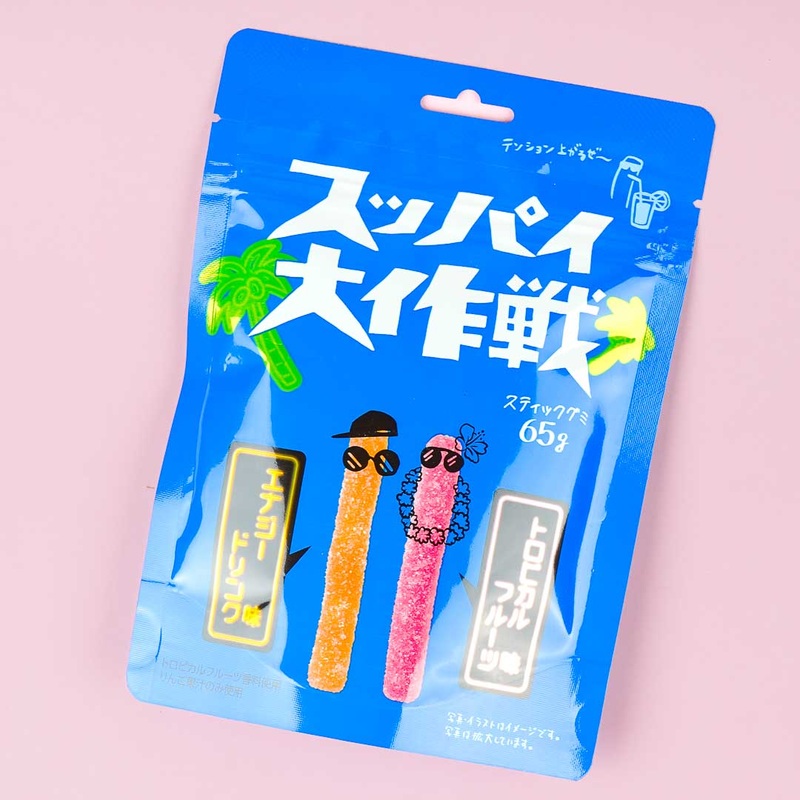Want Want Suppai Daisakusen Gummy Stick - Energy Drink & Tropical