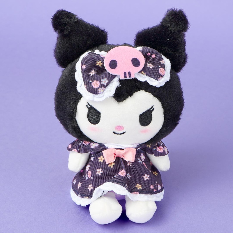 Kuromi Flowery Dress Plush Charm - Medium
