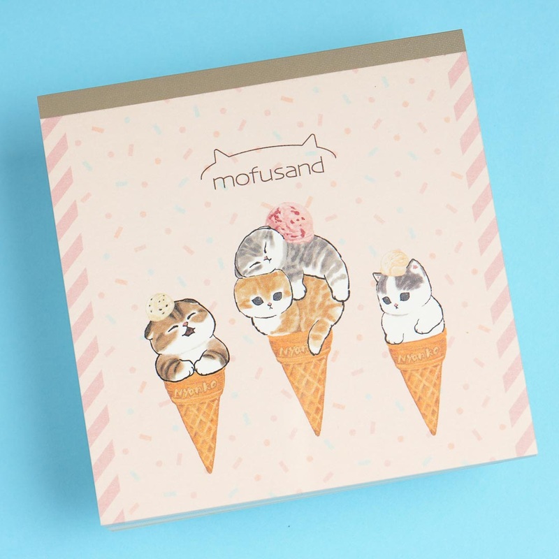 Mofusand Neko Ice Cream Mini Memo Pad