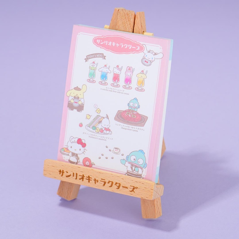 Sanrio Characters Cafe Memo Pad with Easel Stand