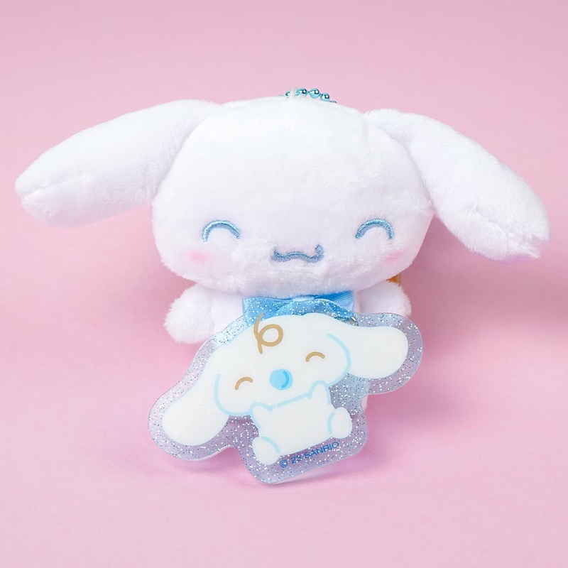 Cinnamoroll & Milk Plush Charm With Acrylic Badge