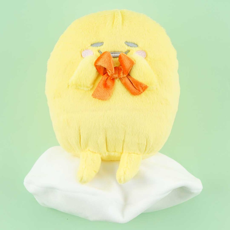 Gudetama Sitting Plushie With Ribbon - Medium