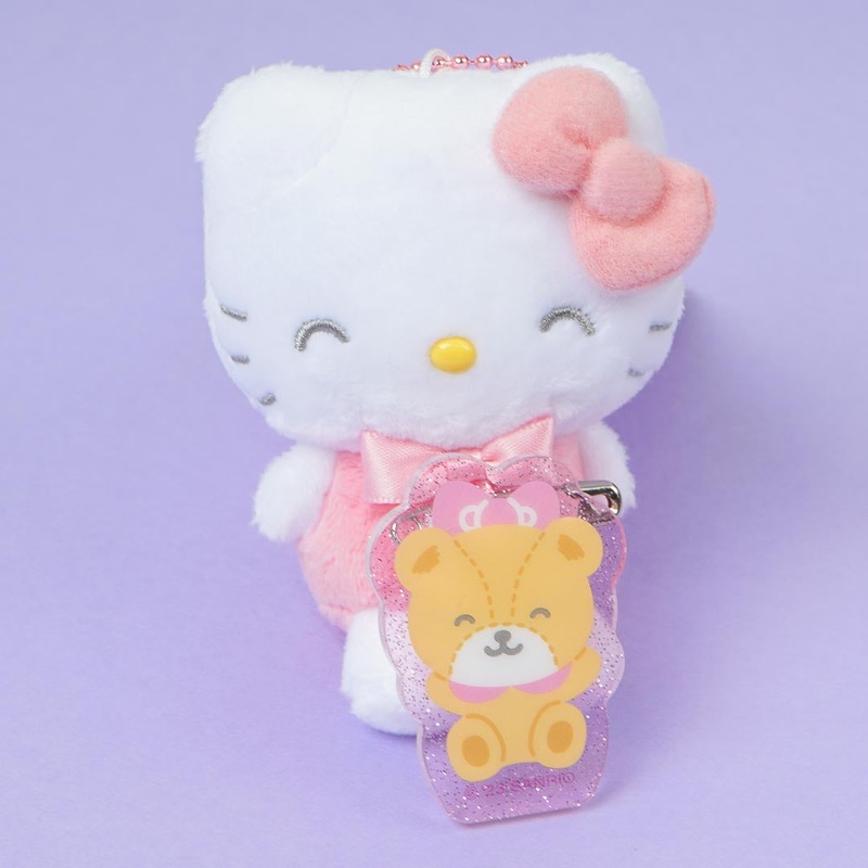 Hello Kitty & Tiny Chum Plush Charm With Acrylic Badge