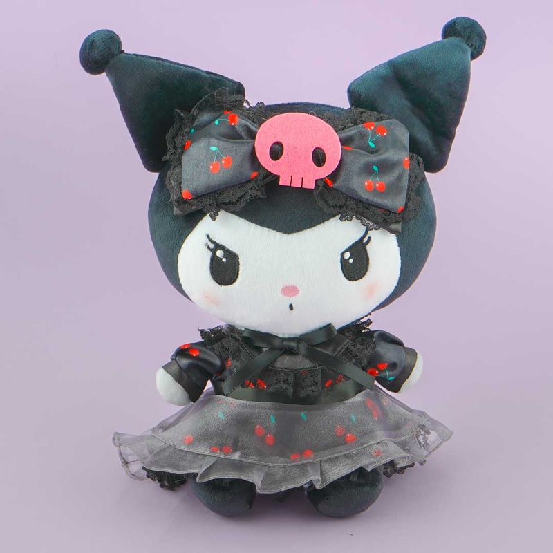 Kuromi Black Cherry Dress Plushie - Mini