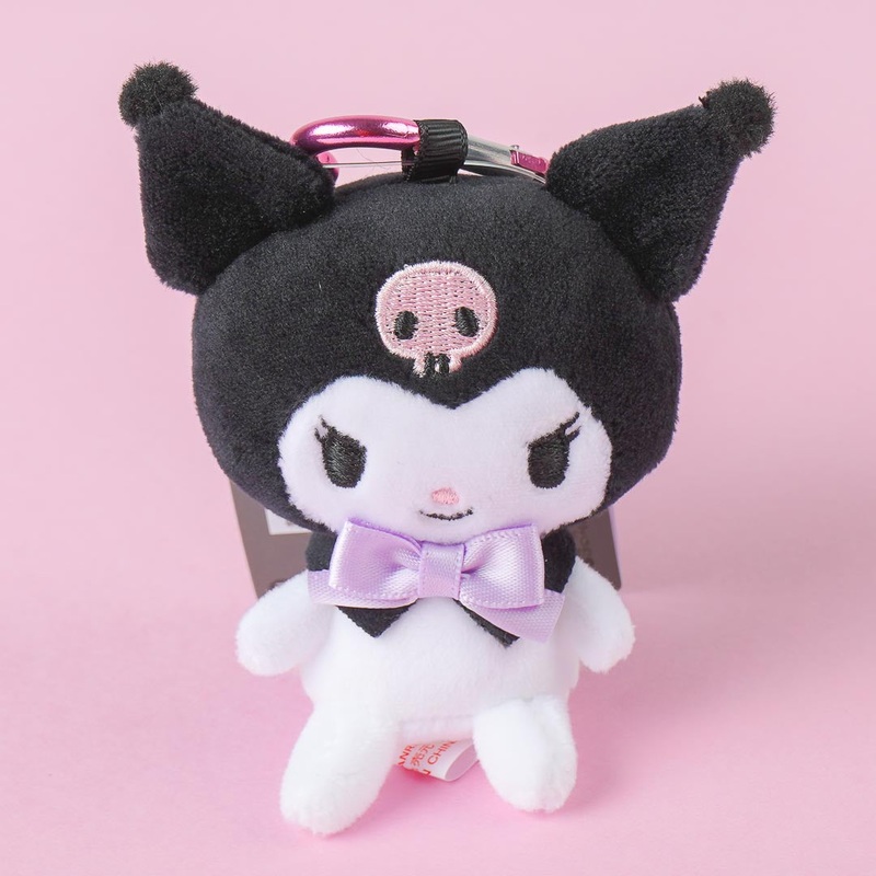 Kuromi Plushie Charm With Heart Carabiner - Mini