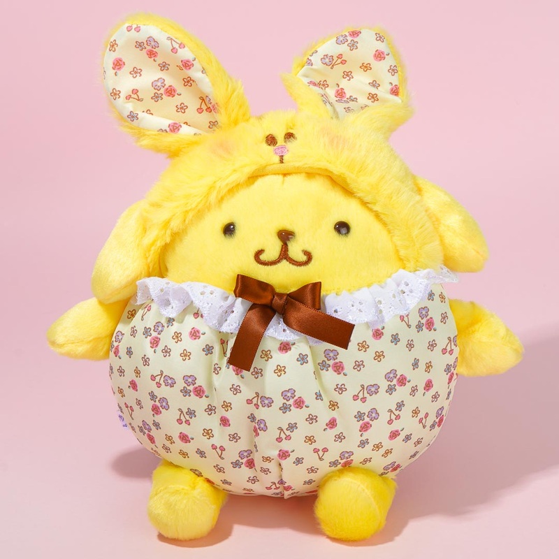 Pompompurin Flower Bunny Smiling Plushie - Medium