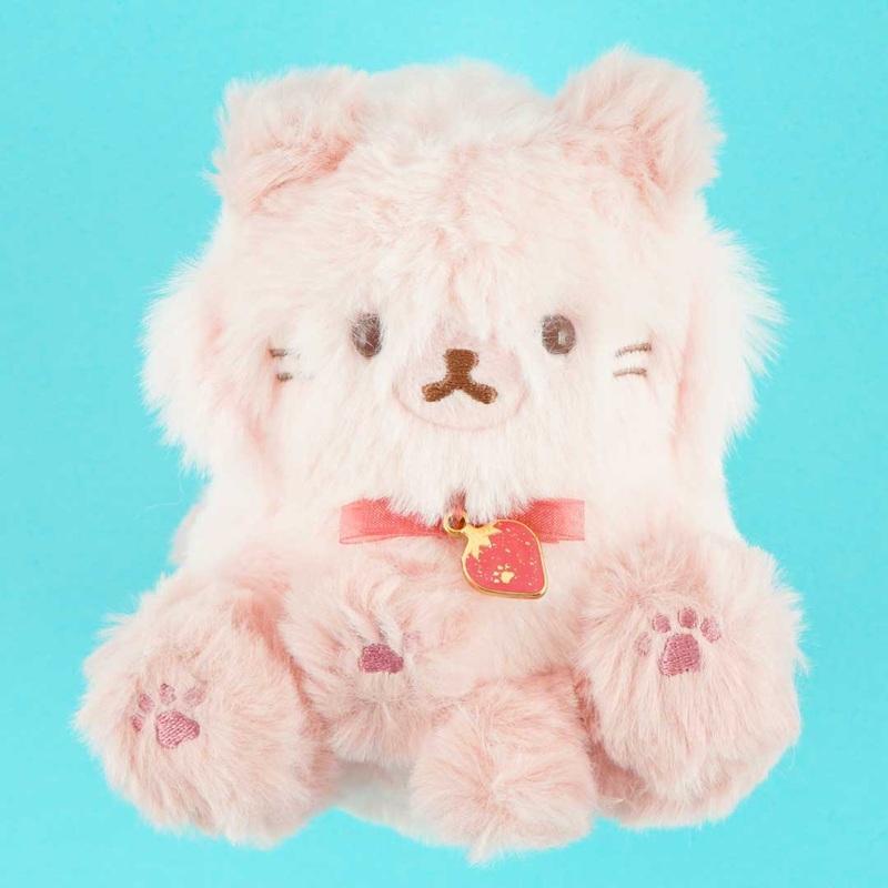 Rilakkuma Strawberry Cats Plushie - Korilakkuma / Medium
