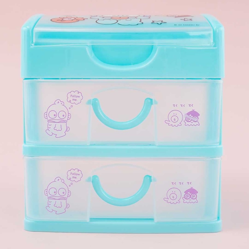 Hangyodon & Friends 2-Drawer Clear Chest Box