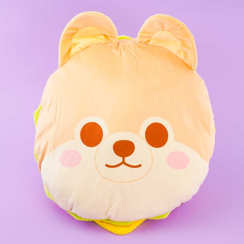 Mameshiba San Kyodai Burger Cushion - Sasuke