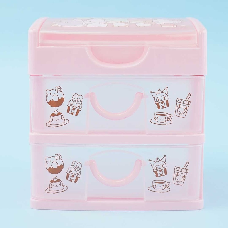 Sanrio Characters Dessert 2-Drawer Clear Chest Box