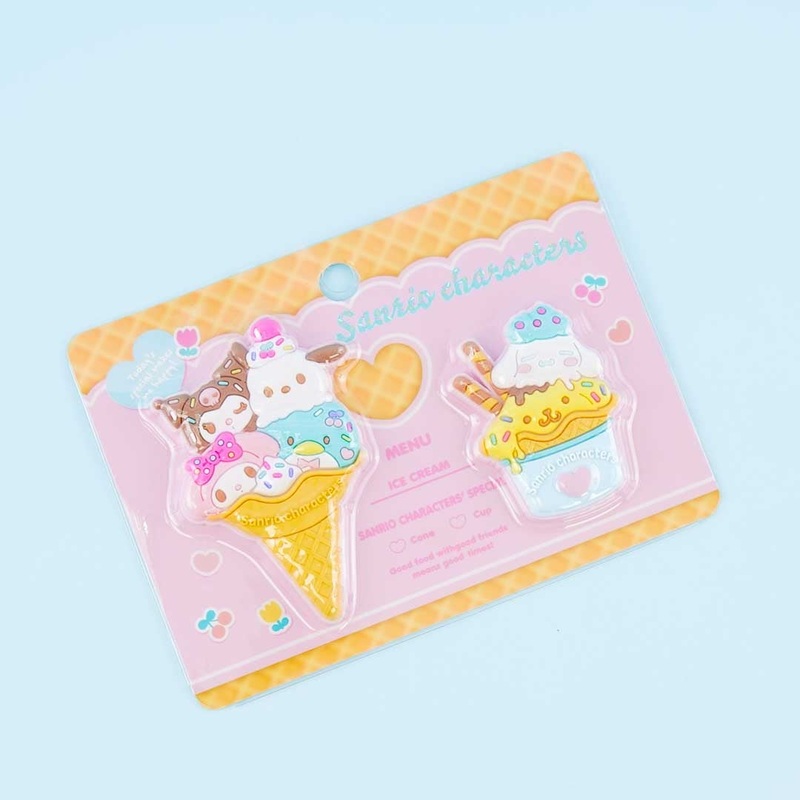 Sanrio Characters Ice Cream Parlor Magnet Set - 2 pcs