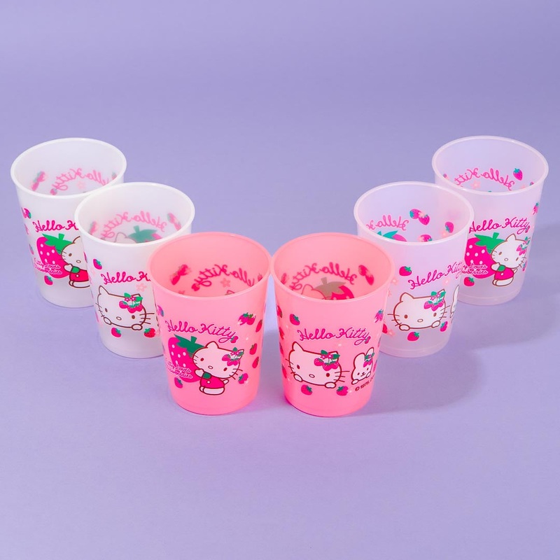 Hello Kitty Pink Strawberry Drinking Cup Set - 2 pcs