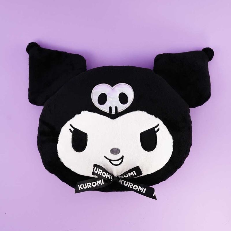 Kuromi Monochrome Die-Cut Face Cushion