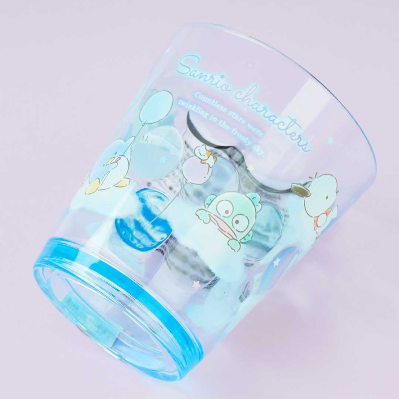 Sanrio Characters Balloon Fun Clear Blue Acrylic Cup