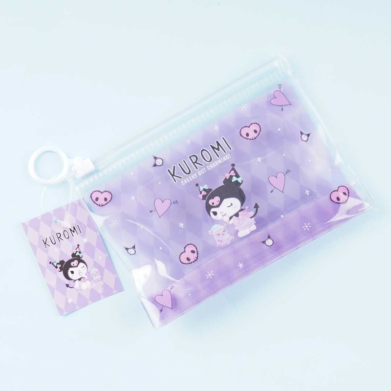 Kuromi Hearts Clear Slider Pouch