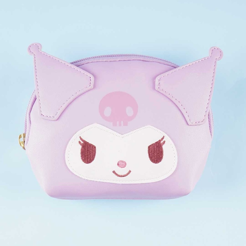 Kuromi Lilac Oval Faux Leather Pouch