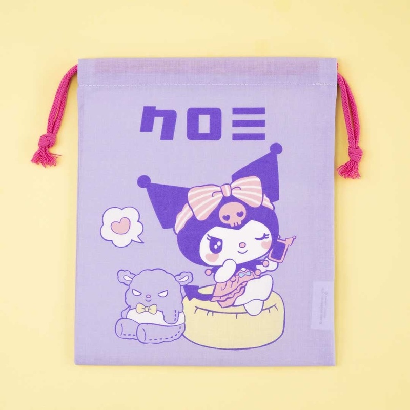 Kuromi Lounge Drawstring Pouch