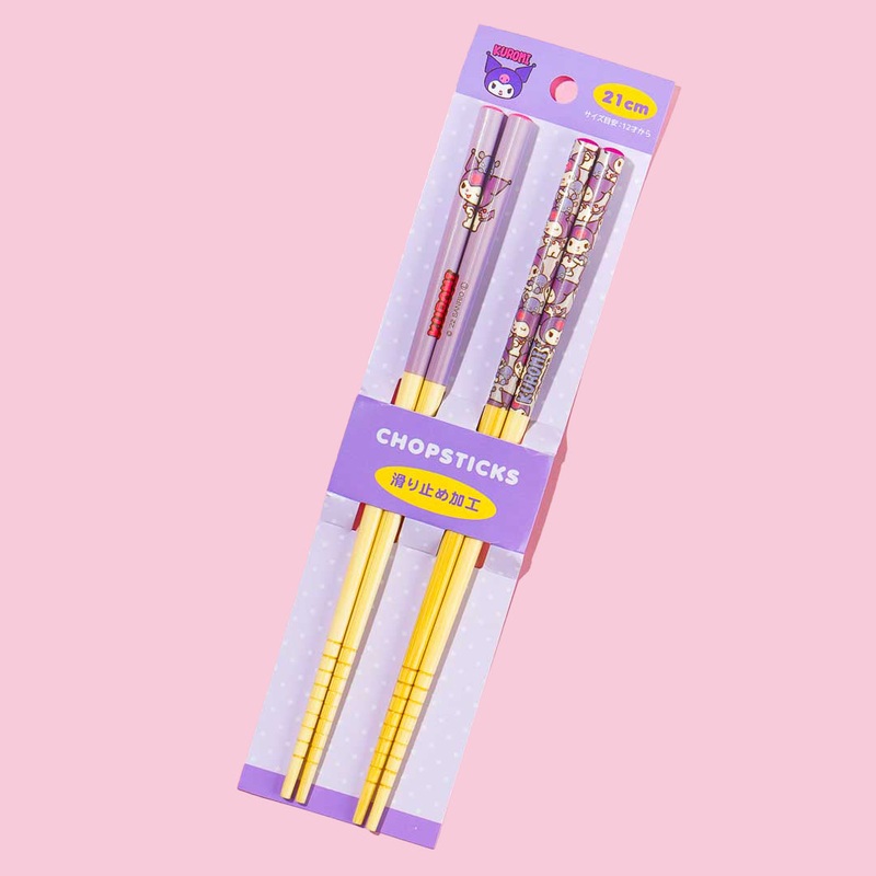 Kuromi Overload Bamboo Chopsticks Set - 2 pairs