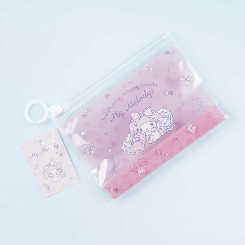 My Melody Flowers & Letters Clear Slider Pouch