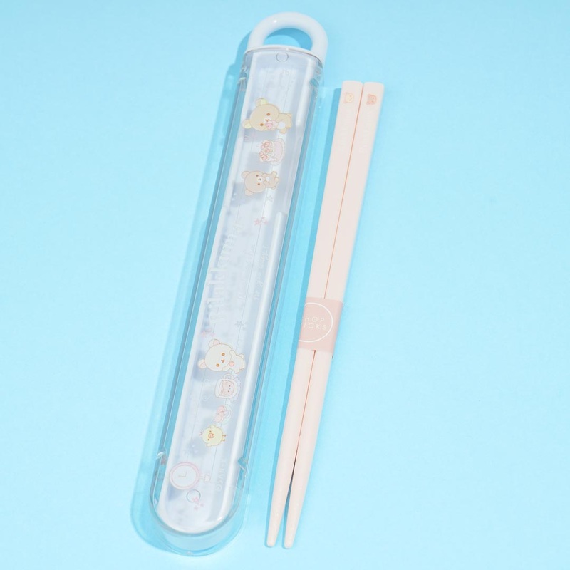 Rilakkuma Lunch Time Antibacterial Chopsticks Set