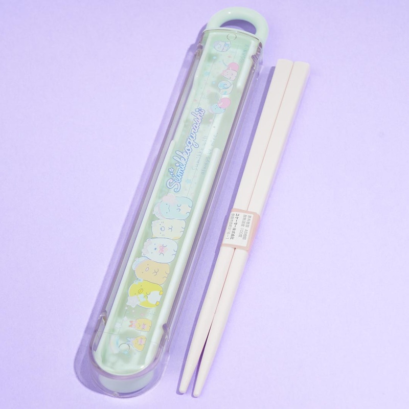 Sumikko Gurashi Line Up Antibacterial Chopsticks With Case