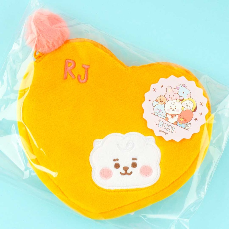 BT21 Fluffy Heart Pouch With Chocolate - RJ